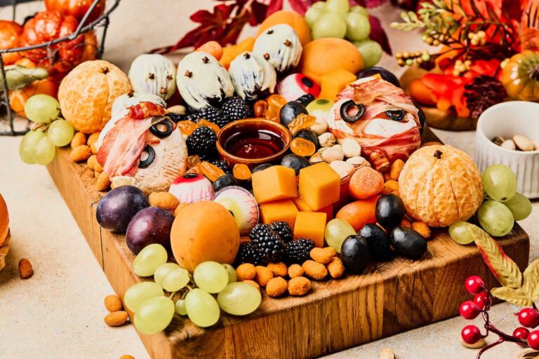 Healthy Halloween Snack Board for Kids