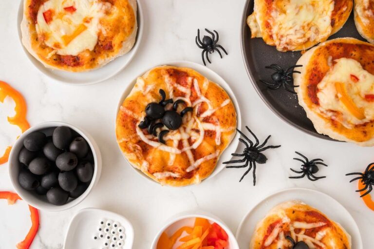 Halloween Mini Pizzas - Fun and Spooky Meal for Kids