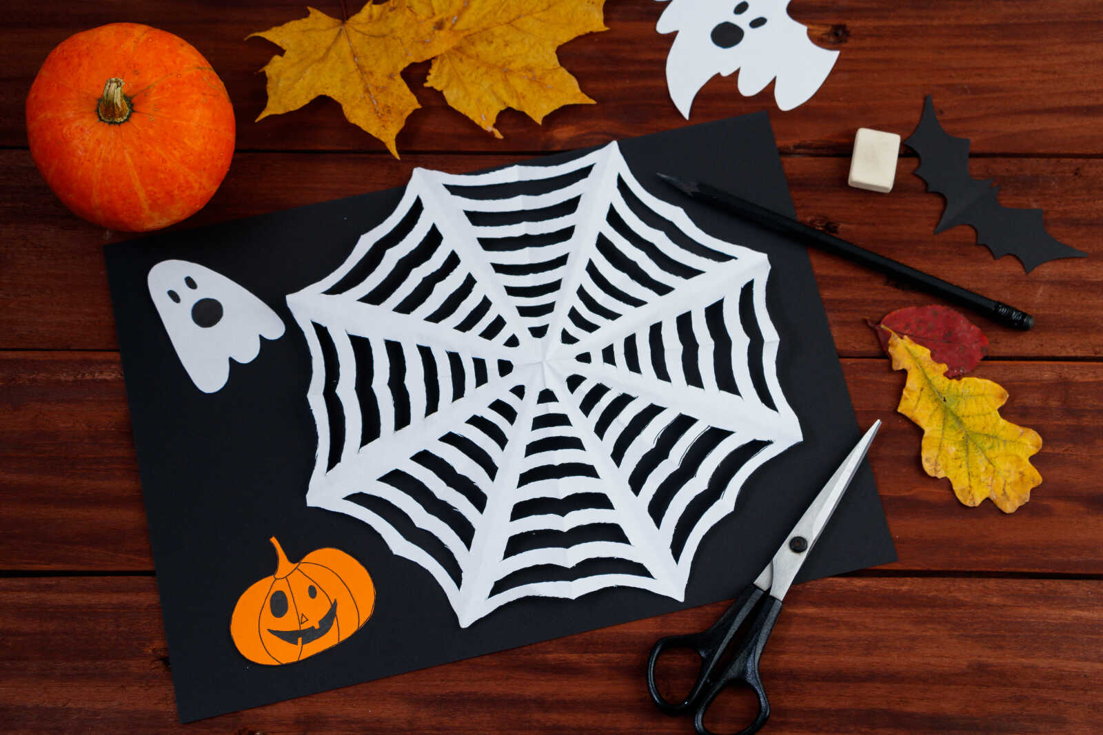 DIY Paper Spider Web Craft for Halloween